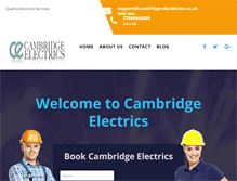 Tablet Screenshot of cambridge-electrician.co.uk